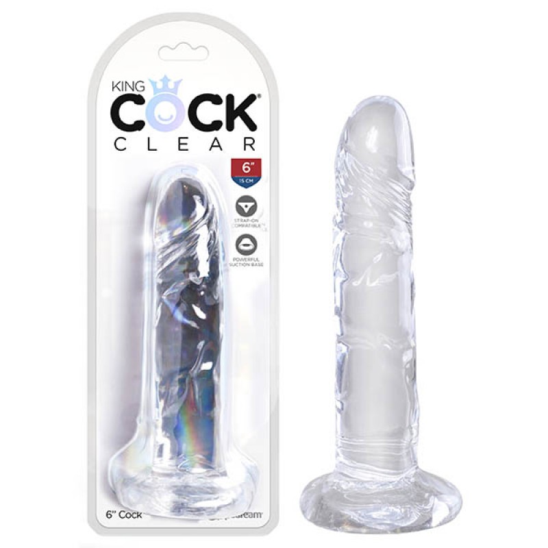 King Cock 6'' Clear Cock